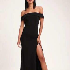 Lulu's Strapless Black Dress